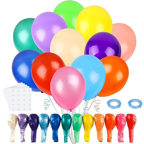 Luftballons Geburtstag 120 Stück 12 Zoll Latex Ballons für Geburtstag, Hochzeit, Weihnachten party Deko (Pastell) von Bafiwu