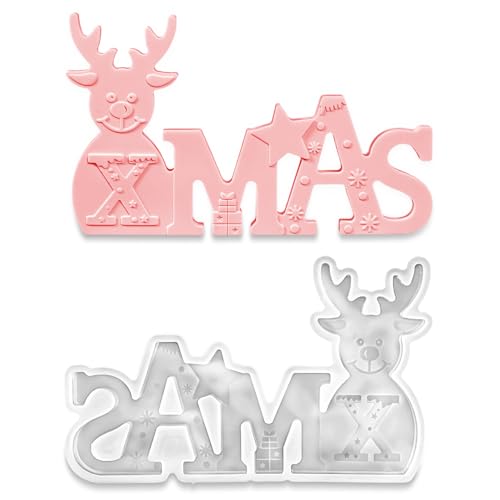 Silikonform Weihnachten Elch, Silikonformen Gießformen Weihnachten, DIY XMAS Silikon Hirsch Gießform Weihnachten winter für Weihnachten Kerze, Handwerk, Desktop-Dekoration (Elch XMAS) Silikonform Weihnachten Elch, Silikonformen Gießformen Weihnachten, DIY XMAS Silikon Hirsch Gießform Weihnachten winter für Weihnachten Kerze, Handwerk, Desktop-Dekoration (Elch XMAS) von Bafiwu