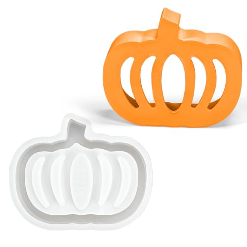 Silikonformen Gießformen Herbst, Kürbis Silikonform Halloween für LED, Gipsformen zum Gießen, Halloween Kürbis Projektorlampe für die Wand, Geisterfigur aus der Form lösen (Kürbis) von Bafiwu