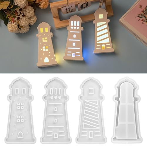 Silikonformen Gießformen Sommer, 4 Stück Silikonform Leuchtturm Maritime Gießformen Silikon, Silikonform Sommer Maritim Gips Gießen Formen für Geschenke Heimdekoration Silikonformen Gießformen Sommer, 4 Stück Silikonform Leuchtturm Maritime Gießformen Silikon, Silikonform Sommer Maritim Gips Gießen Formen für Geschenke Heimdekoration von Bafiwu