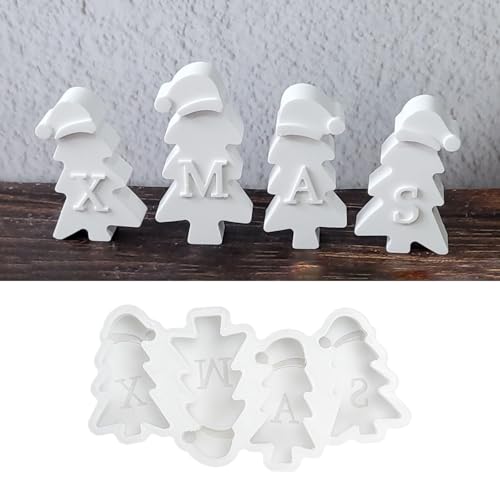 Silikonformen Gießformen Weihnachten, Silikonform Tannenbaum Gießform Weihnachtsbaum, Giessformen Silikon Zum Gießen Weihnachten für DIY Handwerk,Kerze(C) von Bafiwu