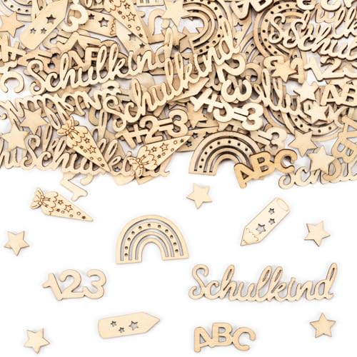 Streudeko Einschulung, Deko Einschulung Mädchen, Deko Schulanfang Junge, 100 Stück Streudeko Holz Tischdeko Einschulung Tischdekoration Für Deko SchuleinfüHrung Schulanfang Einschulung Streudeko Einschulung, Deko Einschulung Mädchen, Deko Schulanfang Junge, 100 Stück Streudeko Holz Tischdeko Einschulung Tischdekoration Für Deko SchuleinfüHrung Schulanfang Einschulung von Bafiwu
