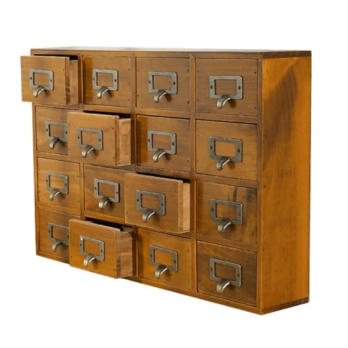 Bafnsiji Holz-Speicher-Fach-Einheiten, Holzkiste mit 9/16 Schubladen, Mini Kommode von Schubladen, Schmuck Box Geschenke für die Lagerung, Holz Vintage Stauraum,A50cm Bafnsiji Holz-Speicher-Fach-Einheiten, Holzkiste mit 9/16 Schubladen, Mini Kommode von Schubladen, Schmuck Box Geschenke für die Lagerung, Holz Vintage Stauraum,A50cm von Bafnsiji