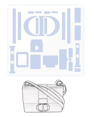 BagArmor Hardware Schutzfolie, kompatibel mit Dior 30 Montaigne Lederband Klein, Geldbörse Hardware Aufkleber Transparent, Anti-Kratzer, Klar BagArmor Hardware Schutzfolie, kompatibel mit Dior 30 Montaigne Lederband Klein, Geldbörse Hardware Aufkleber Transparent, Anti-Kratzer, Klar von BagArmor