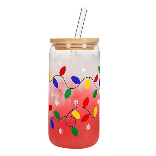 Colour Changing Christmas Cup | 600ml Farbwechselnde Weihnachtstasse mit Deckel und Strohhalm | Wiederverwendbarer Farbwechselbecher Reisebecher für Eiskaffee Kaltes Wasser Colour Changing Christmas Cup | 600ml Farbwechselnde Weihnachtstasse mit Deckel und Strohhalm | Wiederverwendbarer Farbwechselbecher Reisebecher für Eiskaffee Kaltes Wasser von Bagiaope