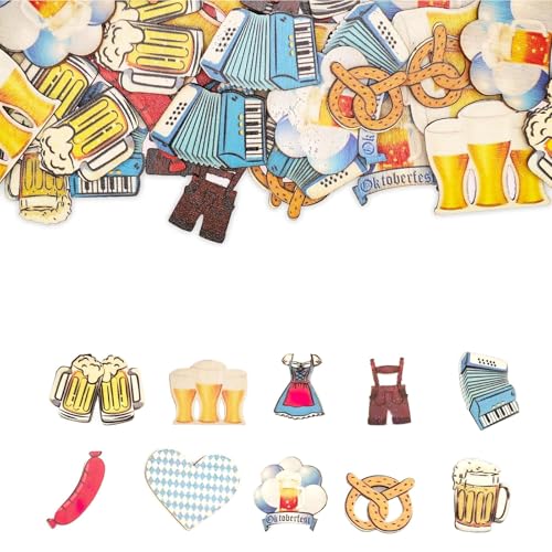 100 Stück Bayrische Streudeko aus Holz für Oktoberfest Wiesn – Oktoberfestdek o mit Dirndl, Lederhose, Breze, Herz & Bierkrug – Ideal für Tischdekoration & Partydekoration BaiDekun 100 Stück Bayrische Streudeko aus Holz für Oktoberfest Wiesn – Oktoberfestdek o mit Dirndl, Lederhose, Breze, Herz & Bierkrug – Ideal für Tischdekoration & Partydekoration BaiDekun von BaiDekun