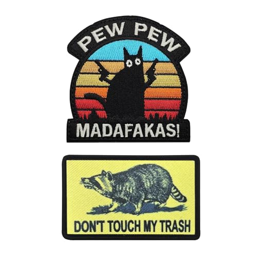 2 Stück Patches, Klett Patches,Motiv Waschbär und Katze, Taktische Klettverschluss-Patches Für Taktische Kleidung, Rucksack, Hundegeschirr, Persönliche Gestaltung 2 Stück Patches, Klett Patches,Motiv Waschbär und Katze, Taktische Klettverschluss-Patches Für Taktische Kleidung, Rucksack, Hundegeschirr, Persönliche Gestaltung von BaiDekun