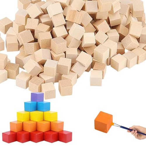 400 Holzwürfel, Holzklötzchen Zum Basteln, DIY Holzblöcke 1 cm, Naturholz Würfel Für Malen, Handwerk, Dekoration, Sensorisches Spielen 400 Holzwürfel, Holzklötzchen Zum Basteln, DIY Holzblöcke 1 cm, Naturholz Würfel Für Malen, Handwerk, Dekoration, Sensorisches Spielen von BaiDekun