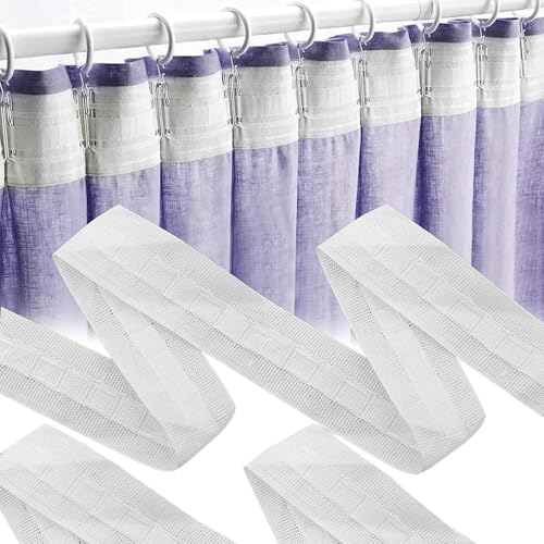 BaiDekun 2 Stück Gardinenband Kräuselband 30M × 2.5CM, Universal-Vorhangband zum Aufnähen, Kräuselband zum Aufbügeln, Faltenband für Schlafzimmer Deko Weiß BaiDekun 2 Stück Gardinenband Kräuselband 30M × 2.5CM, Universal-Vorhangband zum Aufnähen, Kräuselband zum Aufbügeln, Faltenband für Schlafzimmer Deko Weiß von BaiDekun