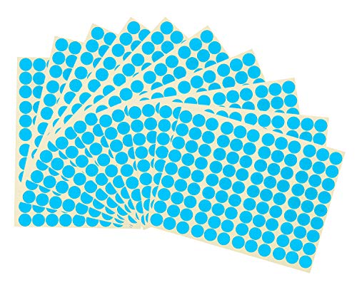 Runde Punkt Aufkleber,16mm Selbstklebende Punkte 15er Pack Farbige Kreisetiketten Punkt-Aufkleber zum Markieren von Kalendern DVDs Schulbücher Kunsthandwerk 1440 Punkte Blau Runde Punkt Aufkleber,16mm Selbstklebende Punkte 15er Pack Farbige Kreisetiketten Punkt-Aufkleber zum Markieren von Kalendern DVDs Schulbücher Kunsthandwerk 1440 Punkte Blau von BaiJ