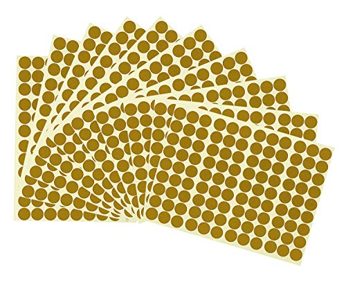 Runde Punkt Aufkleber,16mm Selbstklebende Punkte 15er Pack Farbige Kreisetiketten Punkt-Aufkleber zum Markieren von Kalendern DVDs Schulbücher Kunsthandwerk 1440 Punkte Gold Runde Punkt Aufkleber,16mm Selbstklebende Punkte 15er Pack Farbige Kreisetiketten Punkt-Aufkleber zum Markieren von Kalendern DVDs Schulbücher Kunsthandwerk 1440 Punkte Gold von BaiJ
