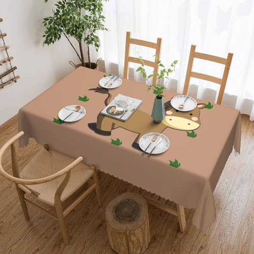 Baicrane Tischdecke mit Cartoon-Esel, 137 x 183 cm, quadratisch, elegant und perfekt für Esstische, Partys und besondere Anlässe. von Baicrane