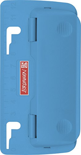 Baier & Schneider Taschenlocher Colour Code, Kunststoff, 2 Blatt/Stärke: 1 mm, blau von Baier & Schneider