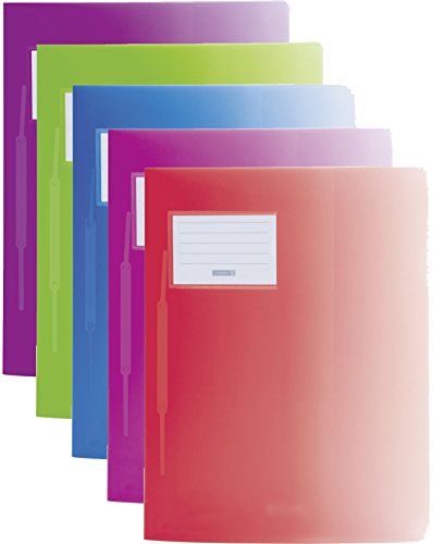 Brunnen Schnellhefter Fact. Sammelmappe aus PP, A4, 24 x 34 cm, mit Farben Farbverlauf von Farbe, halbtransparenten Confezione da 5 Ladys Edition von Baier Schneider