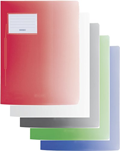Brunnen Fact! Hefter aus PP-Kunststoff, A4, 24 x 34 cm, mit Farbverlauf, halbtransparent Confezione da 5 Mens Edition von Baier Schneider