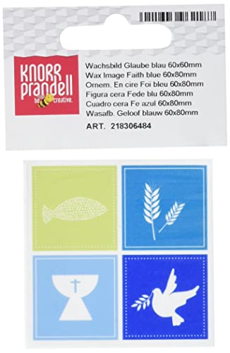 Knorr prandell Wachsbild Glaube blau 60x60mm von Baier & Schneider GmbH & Co. KG