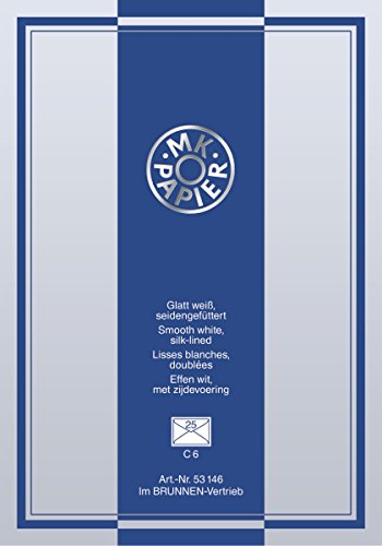 Baier & Schneider Briefumschlag, DIN C6, 110 x 150 mm, gummierte Klappe, Recyclingpapier, 100 g/qm Weiß von Baier & Schneider