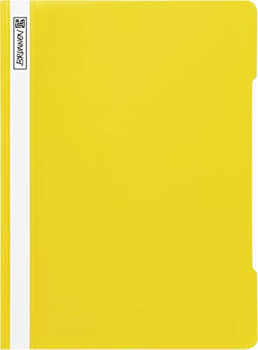 Baier & Schneider Brunnen 102010910, Schnellhefter Polypropylen, für A4, Kunststoff, 25 Stück gelb von Baier & Schneider