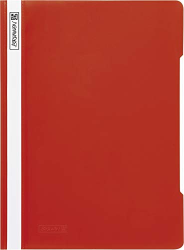 Baier & Schneider Brunnen 102010920, Schnellhefter Polypropylen, für A4, Kunststoff, 25 Stück rot von Baier & Schneider