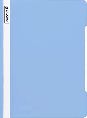 Baier & Schneider Brunnen 102010932, Schnellhefter Polypropylen, für A4, Kunststoff, 25 Stück hellblau von Baier & Schneider