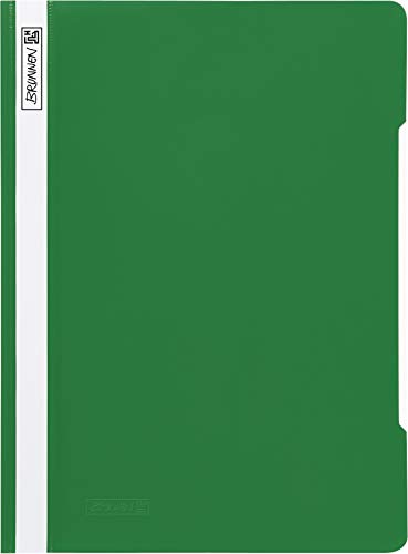 Baier & Schneider Brunnen 102010950, Schnellhefter Polypropylen, für A4, Kunststoff, 25 Stück grün von Baier & Schneider