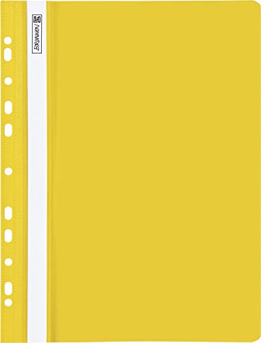 Baier & Schneider Brunnen 102015210, Schnellhefter für A4, kräftige Kunststofffolie (PVC), 25 Stück gelb von Baier & Schneider