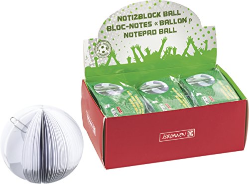 Baier & Schneider Notizzettel Notizball Fußball, 80 g/qm, 90 mm x 90 mm x rund, 4-farbig bedruckt, von Baier & Schneider
