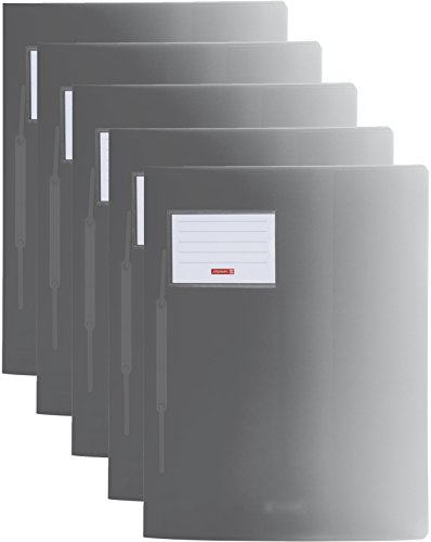 Baier & Schneider Schnellhefter FACT! Colour Code, Kunststoff, 240 x 313 mm (5er Pack, Grau) von Baier & Schneider