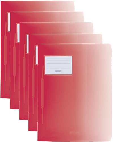 Baier & Schneider Schnellhefter FACT! Colour Code, Kunststoff, 240 x 313 mm (5er Pack, Hochrot) von Baier & Schneider