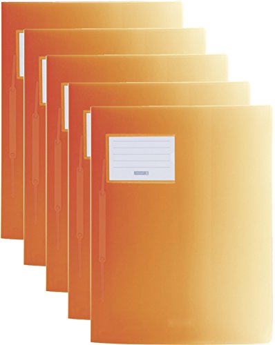 Baier & Schneider Schnellhefter FACT! Colour Code, Kunststoff, 240 x 313 mm (5er Pack, Orange) von Baier & Schneider
