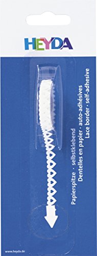 Baier & Schneider Siegelband Papierspitze Herzen, Bandgröße (L x B): 2 m x 8 mm, weiß von Baier & Schneider