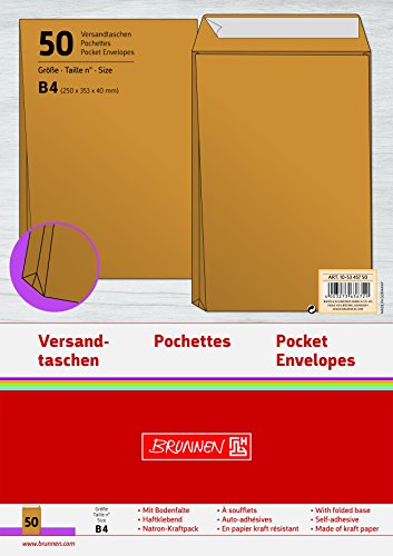 Baier & Schneider Versandtasche, B4, selbstklebung, braun, Natron, 130 g/qm, 5 Stück Baier & Schneider Versandtasche, B4, selbstklebung, braun, Natron, 130 g/qm, 5 Stück von Baier & Schneider