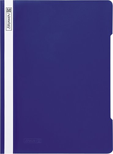 Brunnen 102010930 Schnellhefter (A4, aus PP, glasklares Deckblatt) blau von Baier & Schneider