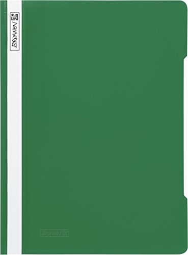 Brunnen 102010950 Schnellhefter (A4, aus PP, glasklares Deckblatt) grün von Baier & Schneider