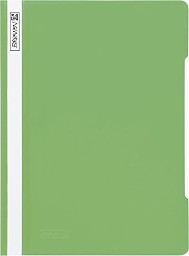 Baier & Schneider Brunnen 102010953 Schnellhefter (A4, aus PP, glasklares Deckblatt) hellgrün von Baier & Schneider