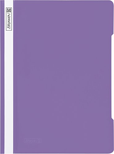 Brunnen 102010968 Schnellhefter (A4, aus PP, glasklares Deckblatt) violett von Baier & Schneider