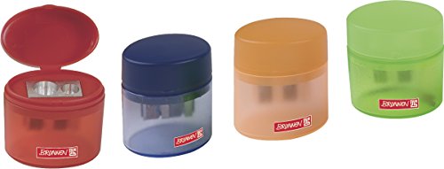 Brunnen 1029940 Dosenspitzer Mr. Pocket, 4,5 x 5 x 3 cm, mit Staubverschluss, Doppelspitzer, 4 Farben) von BRUNNEN
