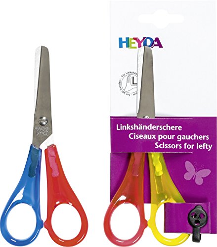 Heyda 2048088 Universalschere / Kinderbastelschere / Linkshänderschere 13 cm rund für Linkshänder) von Baier & Schneider
