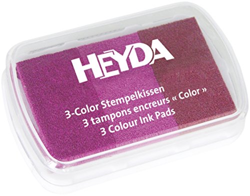 Heyda 204888465 Heyda 204888465 3-Color Stempelkissen 9 x 6 cm, (Rosatöne) (Rosatöne) von Heyda