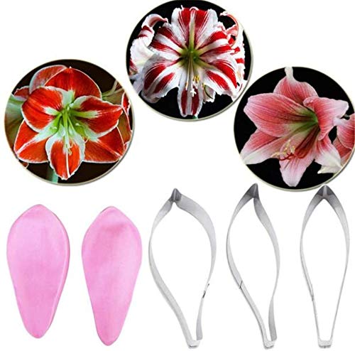 Baifeng 3D Flower Petal Leaves Petal Veiner&Cutter Silicone Mold Stainless Steel Fondant Cutter Set,Baking Mould,Cake von Baifeng
