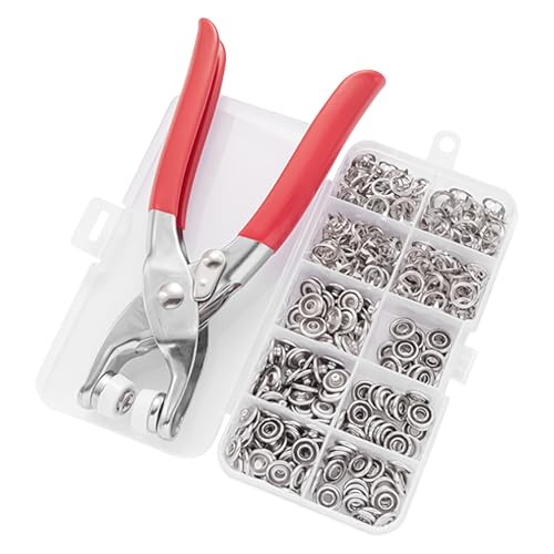 Bailinks 100er Metall-Druckknopf Set mit Zange – Premium Druckknöpfe für Nähen & Ohne Nähen, Ideal für DIY Projekte, Kinderkleidung, Taschen & Handwerk, 9,5 mm (Silber) von Bailinks