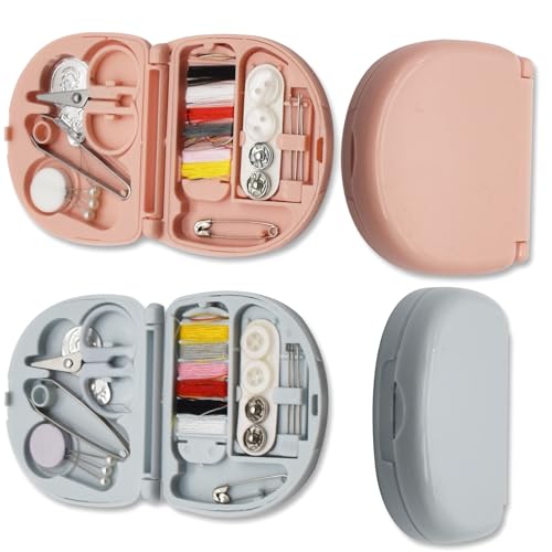 Bailinks 2-Set Tragbare Nähsets, Nähzubehör für Anfänger und Fortgeschrittene, Ideales Mini Nähset für Zuhause, Reisen und Notfälle, Perfektes Geschenk für Reisende und Nähbegeisterte (Blau&Rosa) Bailinks 2-Set Tragbare Nähsets, Nähzubehör für Anfänger und Fortgeschrittene, Ideales Mini Nähset für Zuhause, Reisen und Notfälle, Perfektes Geschenk für Reisende und Nähbegeisterte (Blau&Rosa) von Bailinks