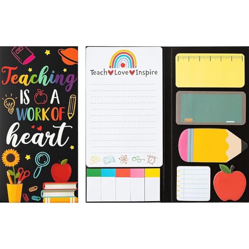 Bailinks 440 Blätter Haftnotizen Set - Lustige Memo Pads Design, Selbstklebende Notizzettel für Schule, Büro, Lehrer Geschenke, Schülerbedarf, Kinder Page Marker, Schreibwaren Zubehör (LehrerB) von Bailinks