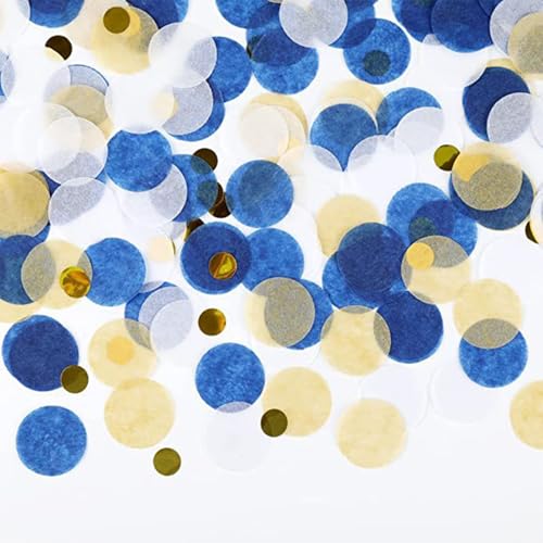 Bailinks 50g Konfetti Bunt - Glitzer Konfetti für Hochzeit Geburtstag Party, 5000 Stück Streudeko, Konfetti Papier Mix, Hochzeitskonfetti, Tischdeko für Taufe und Feierlichkeiten (Gold Blau und Weiß) Bailinks 50g Konfetti Bunt - Glitzer Konfetti für Hochzeit Geburtstag Party, 5000 Stück Streudeko, Konfetti Papier Mix, Hochzeitskonfetti, Tischdeko für Taufe und Feierlichkeiten (Gold Blau und Weiß) von Bailinks