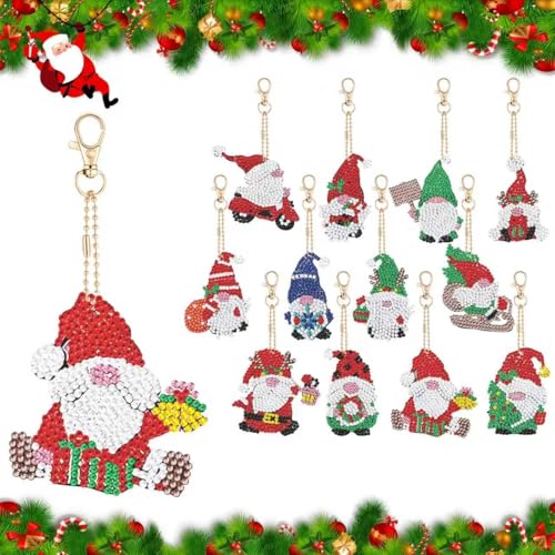 12 Stück Diamond Painting Weihnachten Anhänger, Doppelseitiger 5D Diamond Painting, Diamond Paintings Adventskalender Klein Schlüsselanhänger DIY Kit Weihnachtsbaum Deko für Machen Weihnachtsgeschenke 12 Stück Diamond Painting Weihnachten Anhänger, Doppelseitiger 5D Diamond Painting, Diamond Paintings Adventskalender Klein Schlüsselanhänger DIY Kit Weihnachtsbaum Deko für Machen Weihnachtsgeschenke von Bailtouk