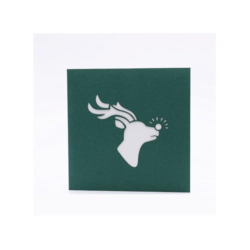 Baisacrafts Weihnachtskarten, 10 Stück, Motiv: Hirsch, Metall-Stanzformen und Stempel, DIY, Scrapbooking, Kartenschablone, Papierkarten, handgefertigte Alben, Stempel, Stanzschablonen von Baisacrafts