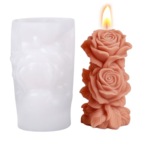 Bajbumgn Blumen Silikonform - Duftkerzen Gießform Aus Harz - Multifunktionale Wiederverwendbare Seifenherstellung Wachsform Für Basteln Deko Party Hochzeit von Bajbumgn