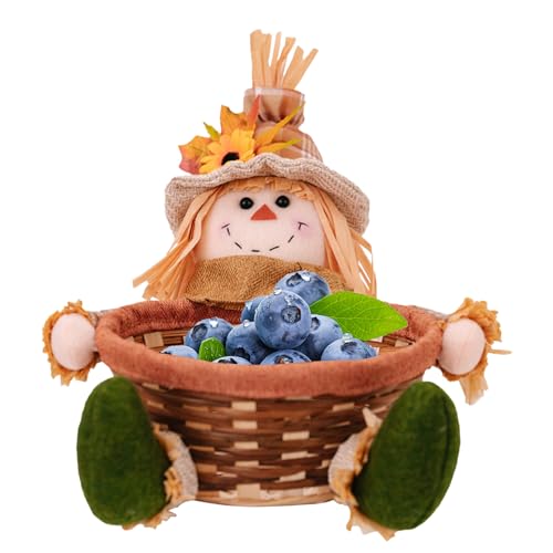 Bajbumgn Herbst-Tisch-Vogelscheuchen-Dekoration, Herbst-Vogelscheuchen-Dekorationen | Handgemachte Thanksgiving-Vogelscheuchenpuppe mit Sonnenblume und Obstkorb - Herbstliche Erntepuppe, Bajbumgn Herbst-Tisch-Vogelscheuchen-Dekoration, Herbst-Vogelscheuchen-Dekorationen | Handgemachte Thanksgiving-Vogelscheuchenpuppe mit Sonnenblume und Obstkorb - Herbstliche Erntepuppe, von Bajbumgn