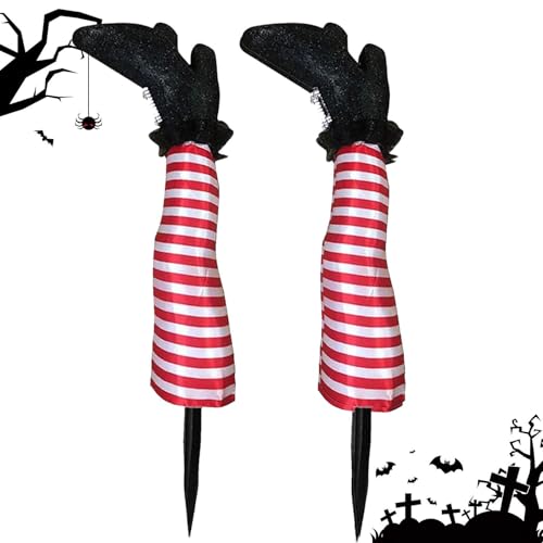 Bajbumgn Hexenbeine Steckschmuck - Gartendeko Pfähle 2 Stück - Realistische Halloween Deko Für Balkon Terrasse Garten Rasen Dach Park & Gehwege Bajbumgn Hexenbeine Steckschmuck - Gartendeko Pfähle 2 Stück - Realistische Halloween Deko Für Balkon Terrasse Garten Rasen Dach Park & Gehwege von Bajbumgn