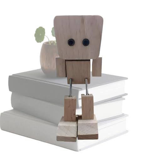 Bajbumgn Holzfigur - Wackelmann Holzfigur - Kleine Figur Für Schüler Erwachsene Kinder Spiel,Für Schüler Kinder zum Spielen für Bücherregal und Autoarmaturenbrett von Bajbumgn